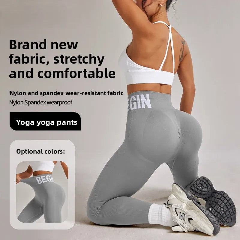High Waist Seamless Yoga Pants Women's Fitness Running Sports Tight Long Trousers Autumn Winter Abs Inming Butt Lifting