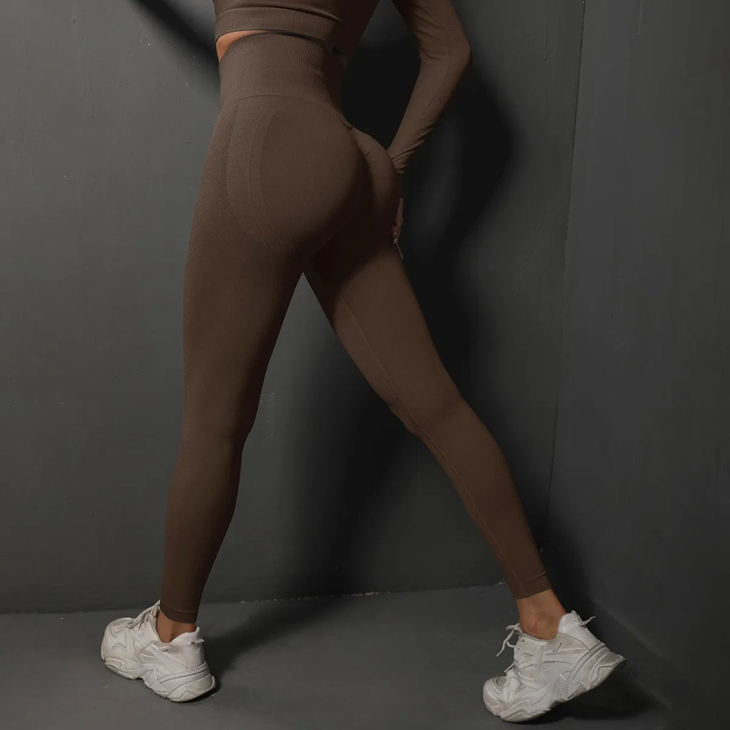 Women's Yoga Leggings High Waist Fitness Pants Peach Hip Tight Pants Training Stretch Running Yoga Pants Gym Leggings