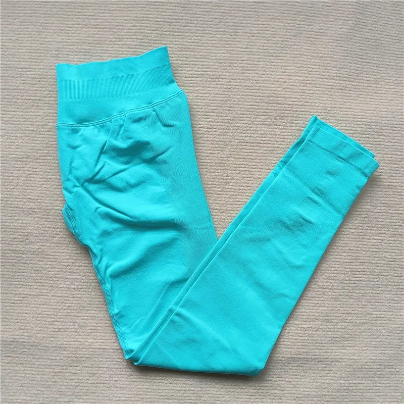 High Elastic Workout Sportswear Leggings Female Low Waist Seamless Tights Yoga Pants Women Sports Leggings