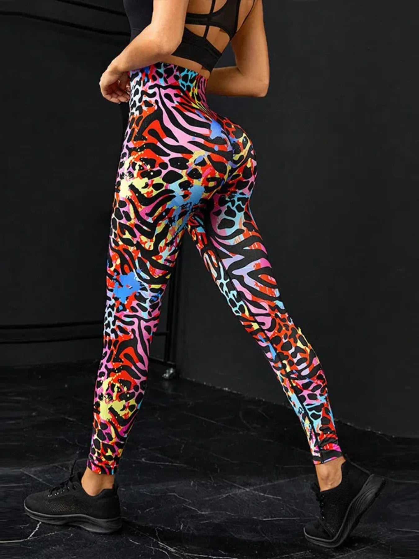 New Tye Die Seamless Yoga Pants Women High Waist Lifting Hip Honey Peach Hip Fitness Gym Leggings Running Sports Pants