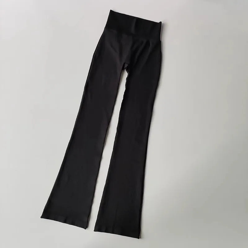 Seamless Flare Leggings Yoga Pants Women Bell-bottoms Yoga Trousers High Waist Fitness Pants High Elastic Gym Tight Sports
