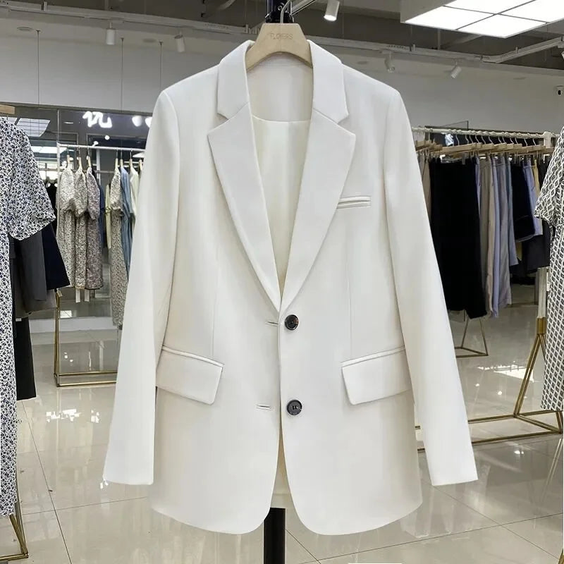 2026 New Blazer Women Coat Spring New Office Lady Blazer Womens Vintage Casual Loose Korean Version Small Suit Jacket 20 Colors