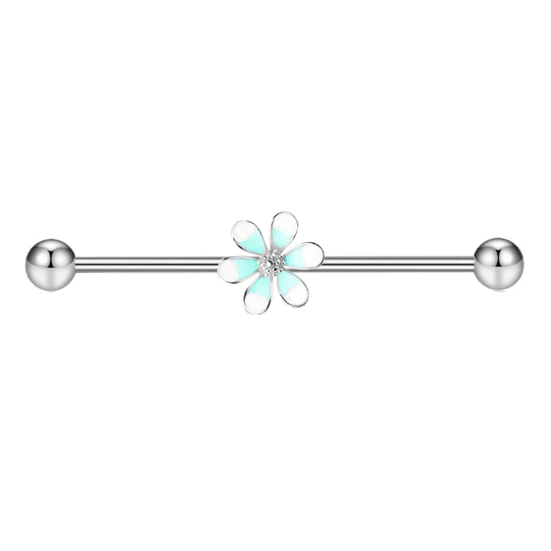 316L Surgical Steel Industrial Barbell Earrings Heart Arrow for Women Men Helix Conch Cartilage Piercing Jewelry 38mm 14g Bar