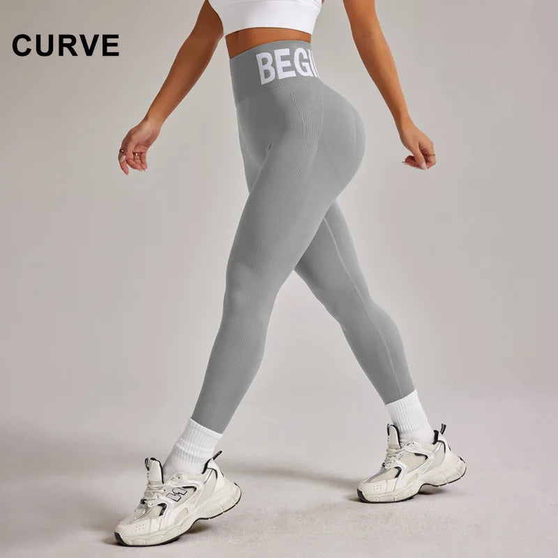 High Waist Seamless Yoga Pants Women's Fitness Running Sports Tight Long Trousers Autumn Winter Abs Inming Butt Lifting