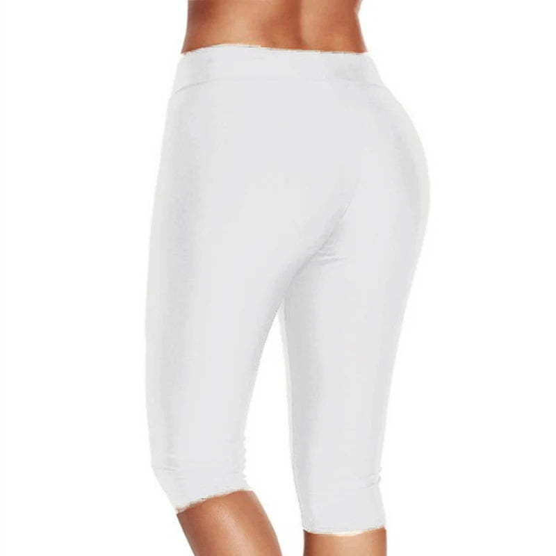 Women High Waisted Yoga Pants Squat Proof Cropped Training Tights Female Sports Fitness Gym Flex Capri Leggings For Ladies