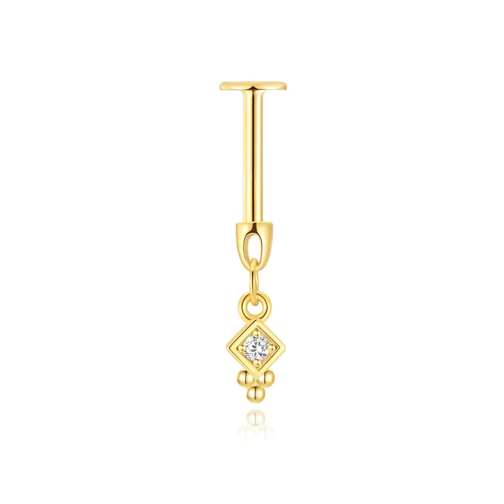 ROXI 925 Sterling Silver DIY 1 Piece Tassel Chain zircon Charms accessory for Women Circle/Piercing Earrings Perforated Jewelry