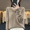 New Autumn And Winter Fashion First-Line Sweater 100% Pure Wool Women's V-Neck Pullover Knitted Base DMR201