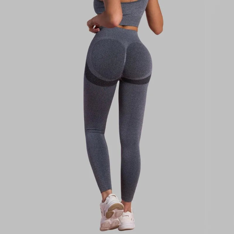 High Waist Yoga Pants Women Seamless Slim Leggings High Elastic Gym Workout Running Tights Solid Color Hip Liftting Leggings