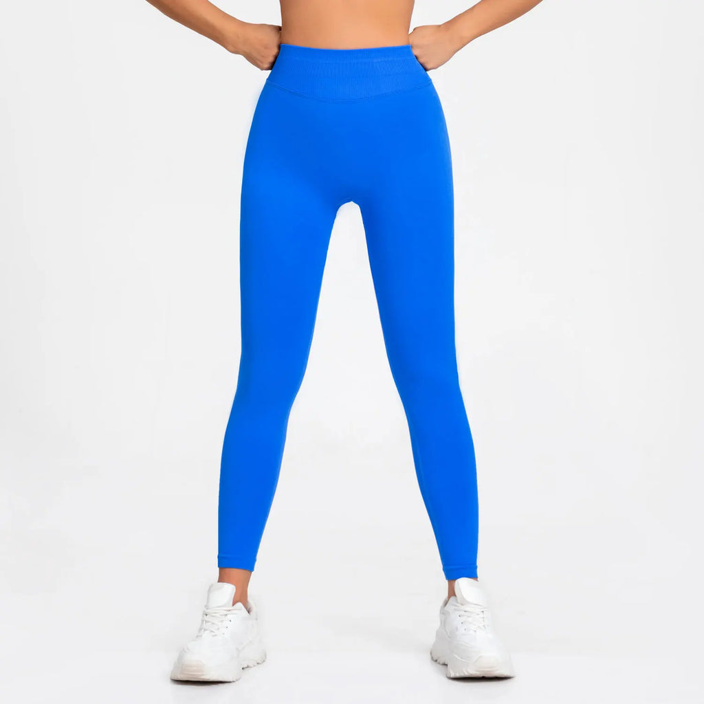 NCLAGEN Impact Leggings Women Seamless Sports Yoga Pants Low Ribbed Band Gym clothes Fitness Workout wear Scrunch Bum Tights