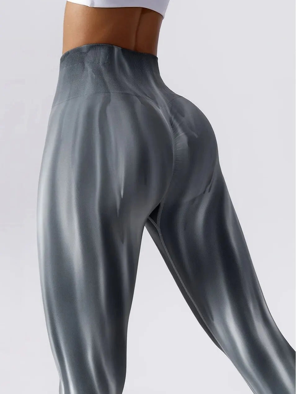 Tie-Dye Aurora High-Waist Seamless Women's Fitness Leggings Breathable Peach Hip Tight Yoga Sports Pants