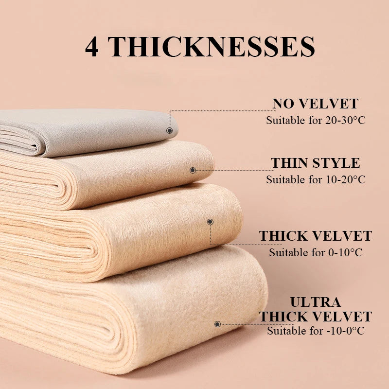 Kave Nude Leggings Winter Warm Double-layer Pile and Thicken Silk Stockings for Women Natural Autumn Flesh-colored Pantyhose