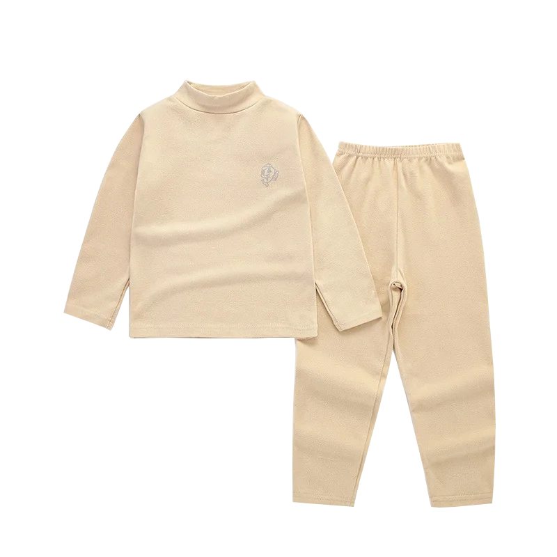 Thermal Underwear Top+Pant 2-Piece Set Boys Girls Sleepwear Cartoon Fish Pajama Suit Kid Autumn Winter Clothes 3-14 Years