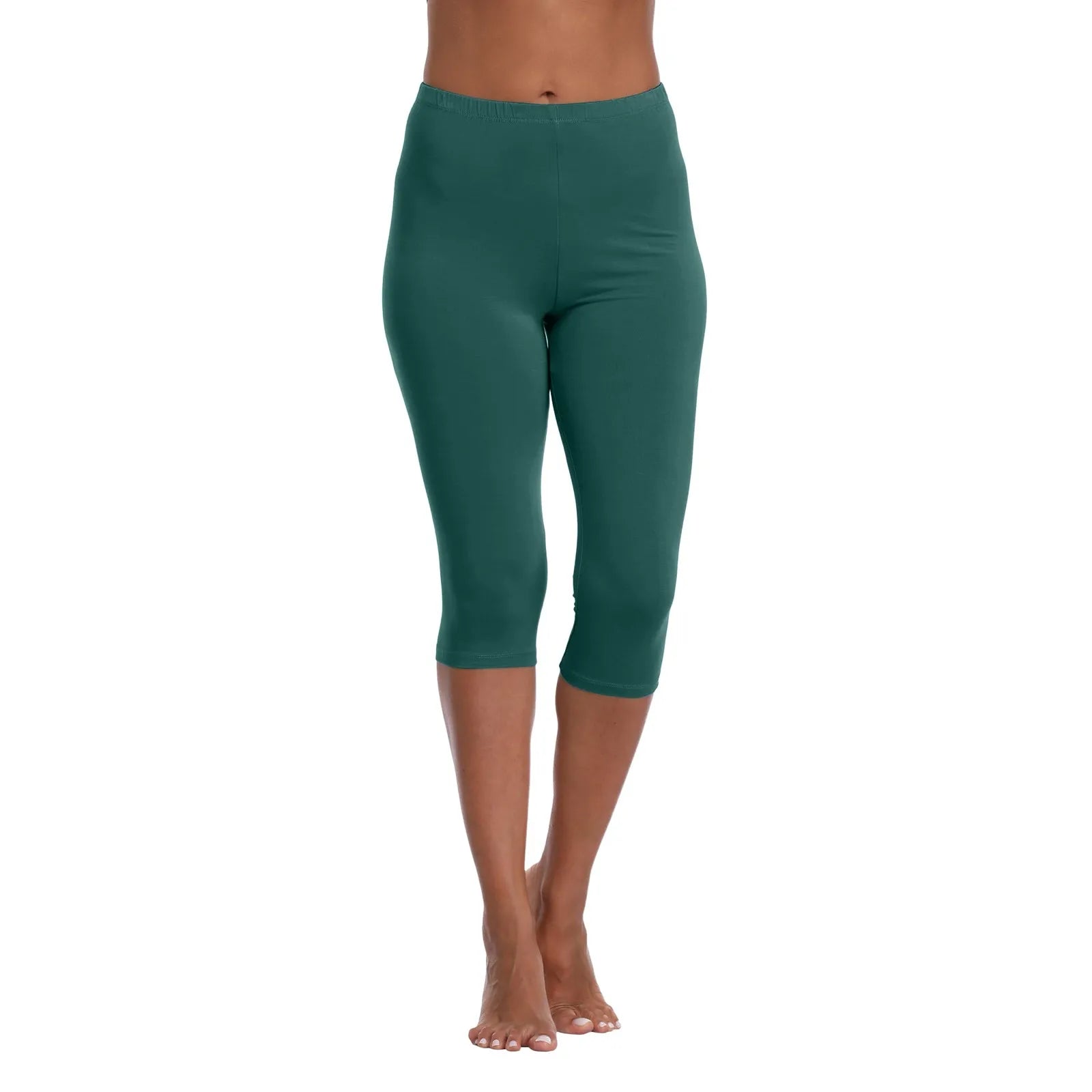 Women's Soft and Comfortable Basic Lightweight Seven Leggings Solid Color Casual Elastic Waist Hip Lift Yoga Pants
