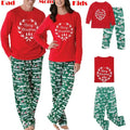 Mom Dad Kids Christmas Print Pajamas Set 2 Piece Pyjama Xmas Family Look Sleepwear Xmas Family Matching Outfits Pjs Loungewear