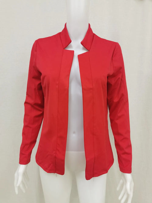 2025 Women's Thin White Blazer Summer Autumn Slim Fit Long Sleeve Open Stitch Office Coat Tops Black Ladies Fashion Outwear