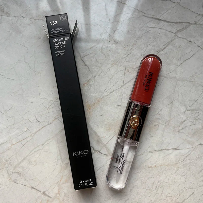 Hot Double Headed Lipstick Transparent Mirror Lip Gloss Non Fading Oil Sexy Rich Lip Gloss Milk Tea Bean Paste Naked Makeup