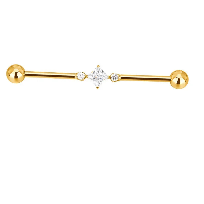 ASTM F136 Titanium PIERC Multiple Models Industrial Barbells Stone Ear Rod Helix Stud Cartilage Straight Bar Piercing Jewelry