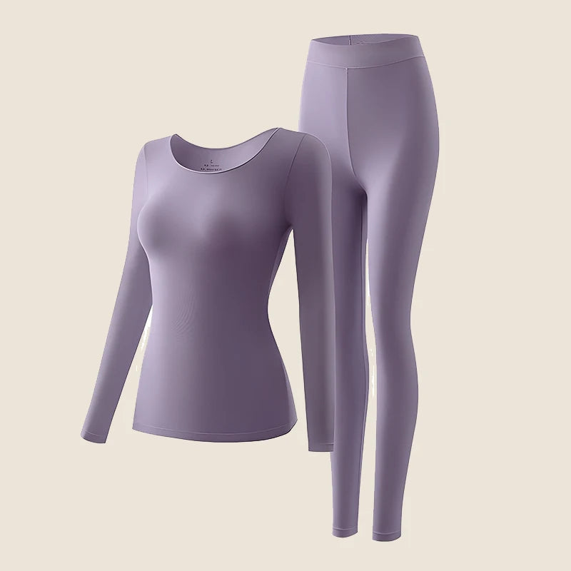 1/2Pcs Flarixa Seamless Thermal Underwear Set Women First Layer Thermal Top Long Johns Suit Winter Thermo Clothing Ladies Thin