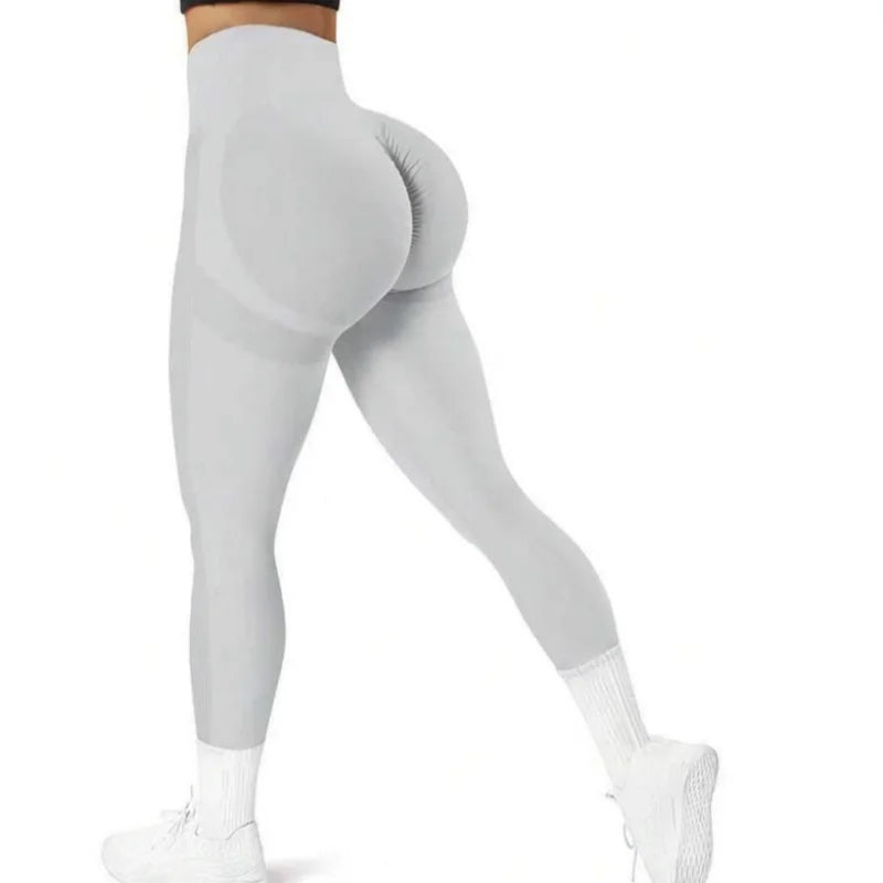 Women's tight yoga seamless pants, solid color multi-color optional, high waist belly-closing exercise running Capri yoga pants,