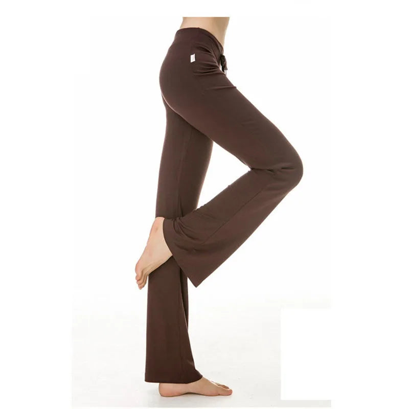 New Yoga Flare Leggings Women Fitness Push Up High Waiste Wide Leg Seamless Workout Pants Gym Elastic Tights Exercise Sport Pant