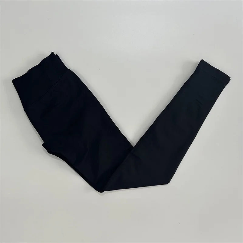 Yoga Leggings Women Low Ribbed Band Scrunch Bum Seamless Yoga Pants Gym Leggings Fitness Sweat Wicking Stretch Workout Tights