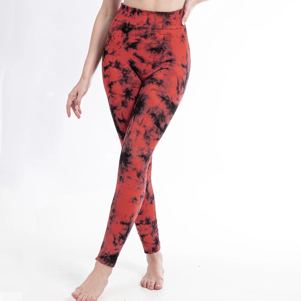 Tie Dye Sports Leggings Women High Waist Skinny Pants Gym Workout Cycling High Elastic Yoga Fitness Leggings for Women