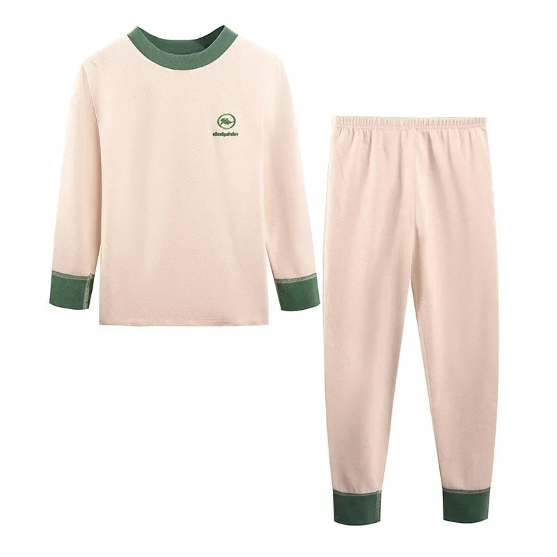 Winter Warm Pyjamas Sets for Boys Kids Stripe Pajamas Suits Teenager Sleepwear Autumn Clothes for Children from 2 to 15Years Old
