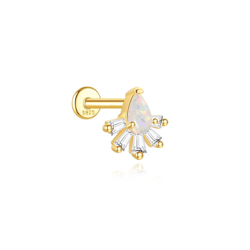 ROXI 925 Sterling Silver DIY 1 Piece Tassel Chain zircon Charms accessory for Women Circle/Piercing Earrings Perforated Jewelry