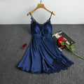 Sexy Pajamas Women's Silk Suspender Nightdress Ladies Spring And Summer Ice Silk Thin Halter Home Service Satin Night Dresses