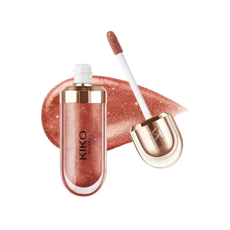 2026 KIKO Latest 3D Liquid Lip Plumper Glaze Transparent Lip Gloss Mirror Lipstick Nourishing Glossy Full Lips Not Fading Makeup