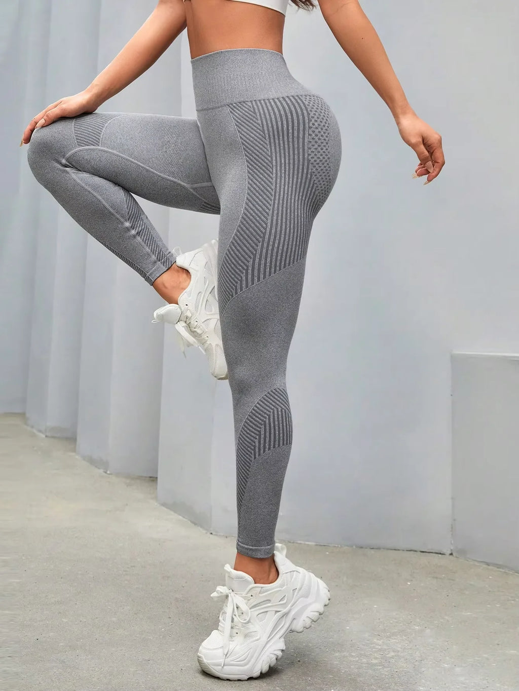 Women's High Waist Yoga Pants Hip Slimming Exercise Running Pants Belly Lift Tummy Control Fitness Tights