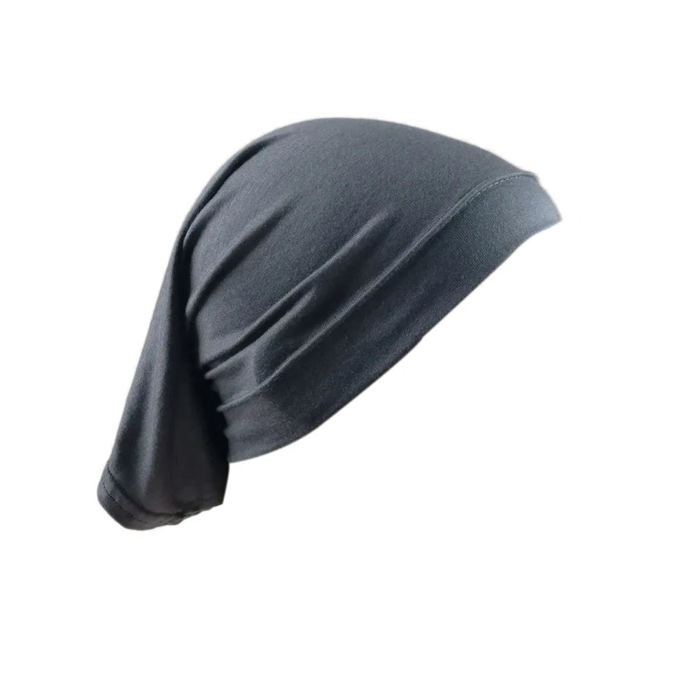 BOHOWAII Muslim Inner Under Hijab Cap Ramadan African Hat Malaysian Modal Cotton Instant Bonnet Femme Musulman Headband