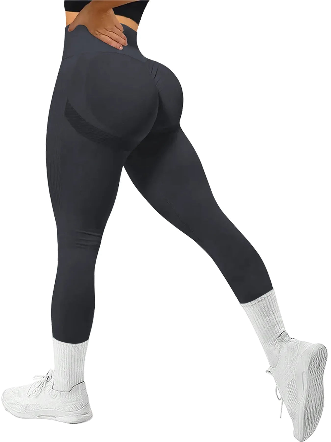 High Waist Yoga Pants Women Seamless Slim Leggings High Elastic Gym Workout Running Tights Solid Color Hip Liftting Leggings