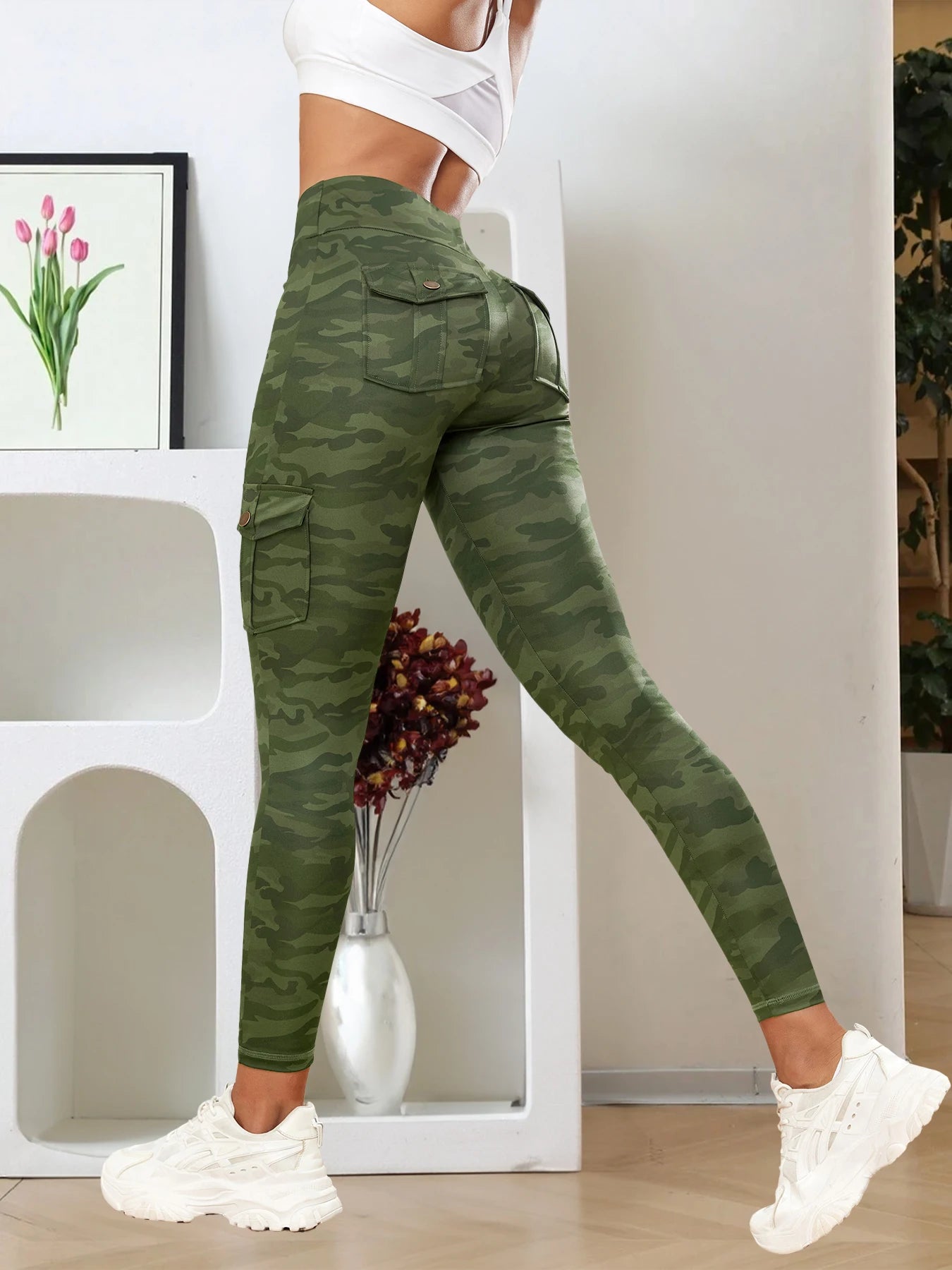 CHRLEISURE Seamless Yoga Pant with Pocket Women's Hip Lifting Sport Leggings Gym High Waist Fitness Tight Elastic Slim Workwear