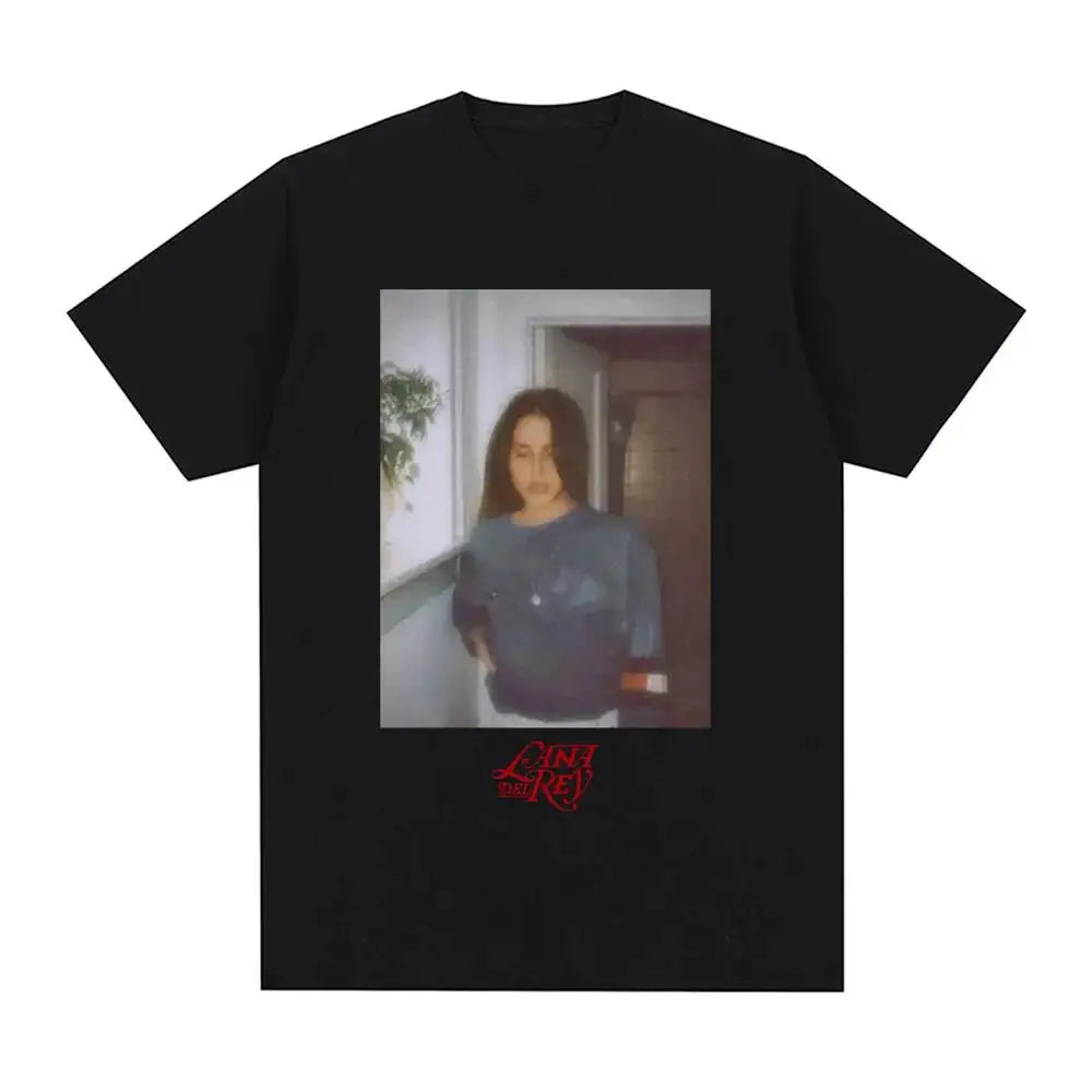 Singer Lana Del Rey Print T Shirt Men Women Fashion Hip Hop Streetwear Harajuku Short Sleeve Plus Size T Shirt Unisex