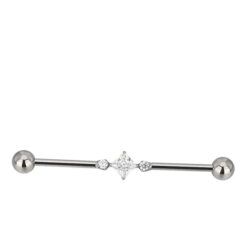 ASTM F136 Titanium PIERC Multiple Models Industrial Barbells Stone Ear Rod Helix Stud Cartilage Straight Bar Piercing Jewelry