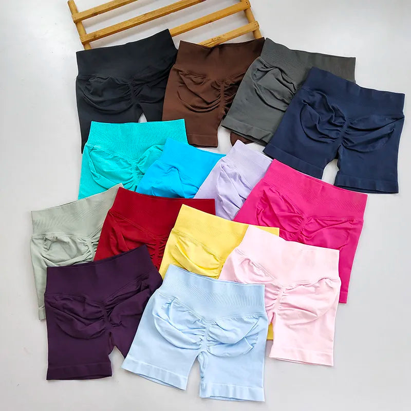 Women's High-Waisted Seamless Fitness Shorts: Tummy Control Compression, Butt-Lifting, High-Elastic Breathable, for YOGA