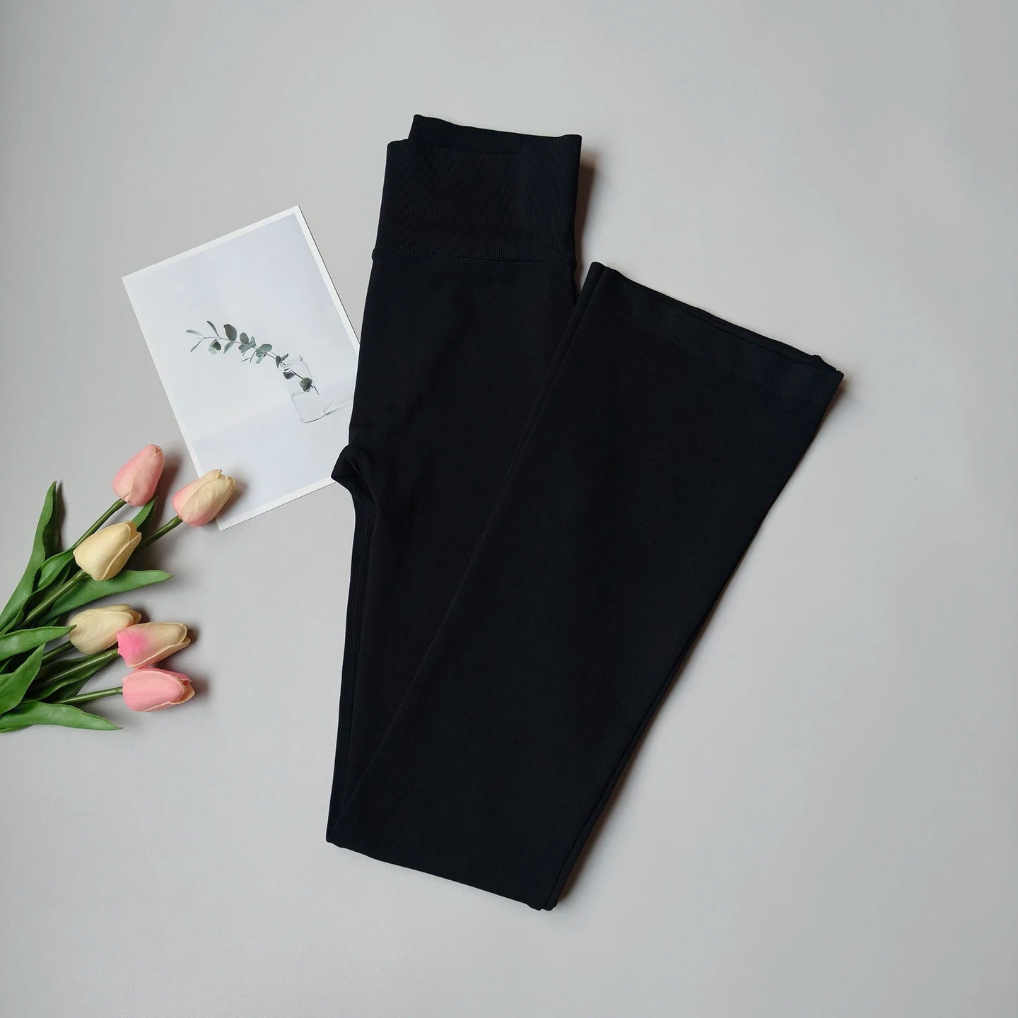 Seamless High-Waist Flare Yoga Leggings Pants Women's Bell-Bottom Fitness Trousers High-Elastic Gym Tight Sports Leggings