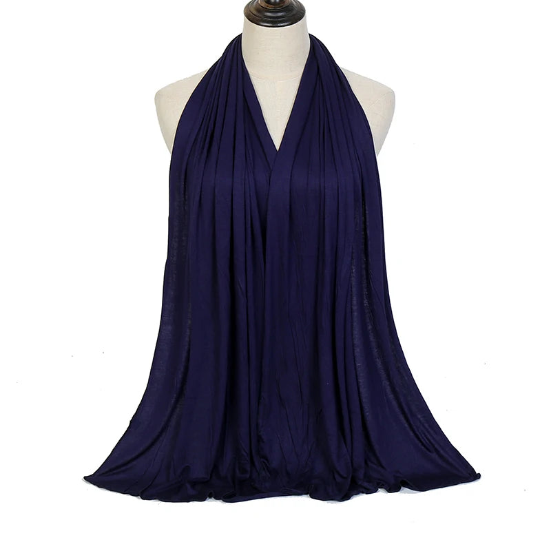 Premium Modal Cotton Jersey Hijab Scarf Long Muslim Shawl Plain Soft Turban Tie Head Wraps For Women Africa Headband 170x60cm