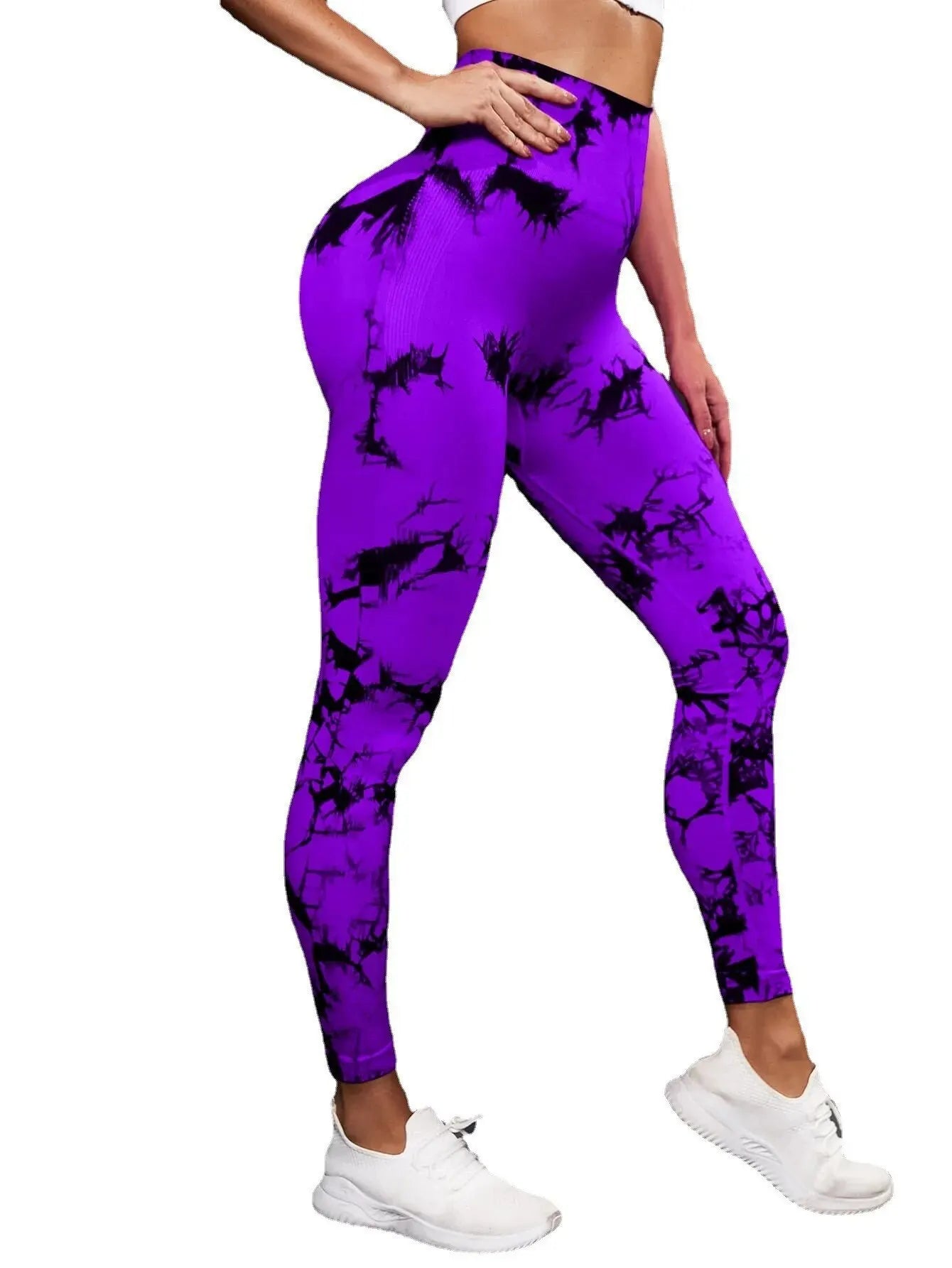 CZGUKE New Tie Dye Yoga Pants Sport Leggings Women Seamless High Waist Push Up Woman Tights Fitness Workout Leggins Gym Clothing