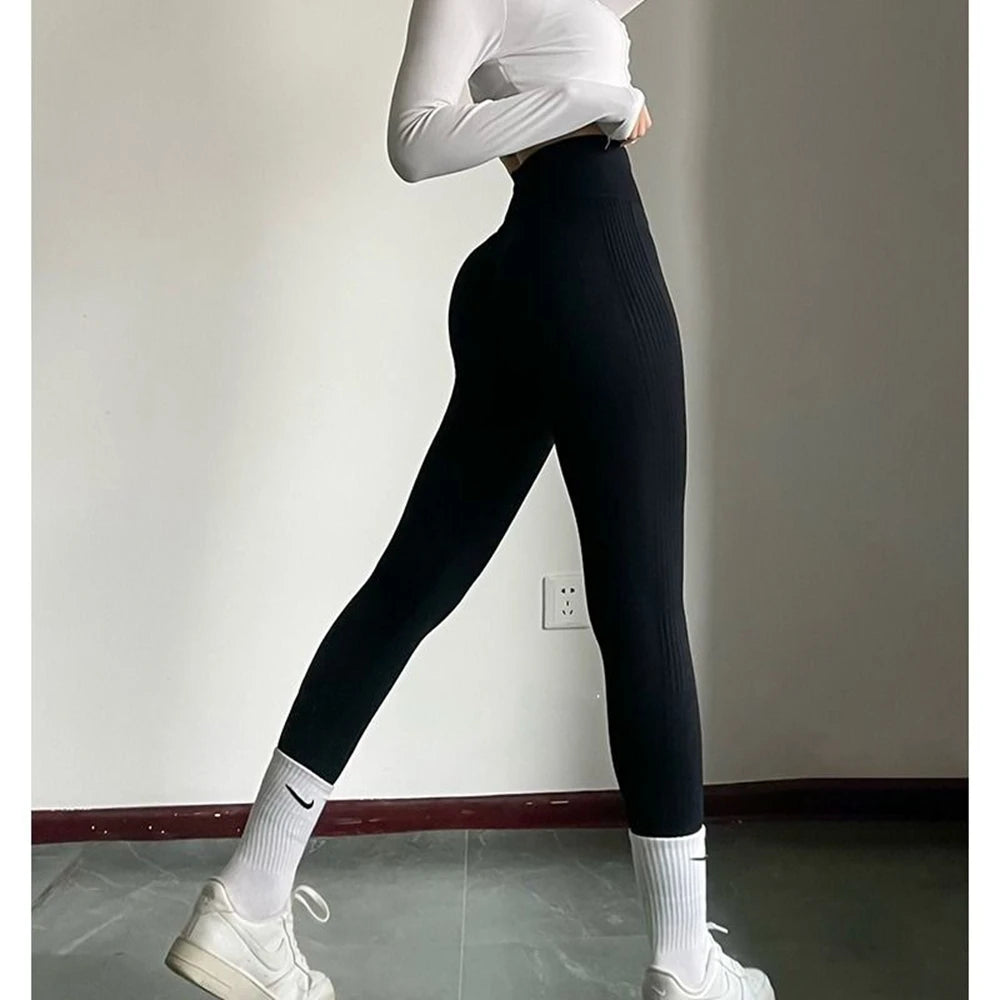 Womens Gym Seamless Yoga Pants Sports Clothes Stretchy High Waist Athletic Exercise Fitness Leggings Sports Activewear Leegings