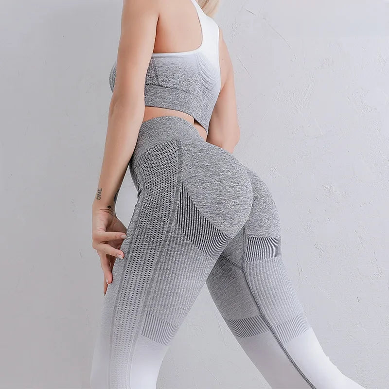High-waisted Seamless Yoga Pants For Women Butt-lifting Sports Fitness Long Trousers