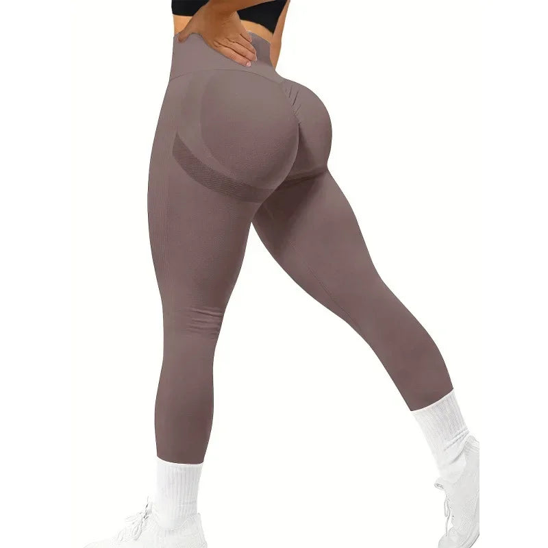 High Waist Yoga Leggings Women Seamless Knit Pants Gym Piltates Trainning Sexy Hip Liftting Stretchy Skiiny Sports Leggings