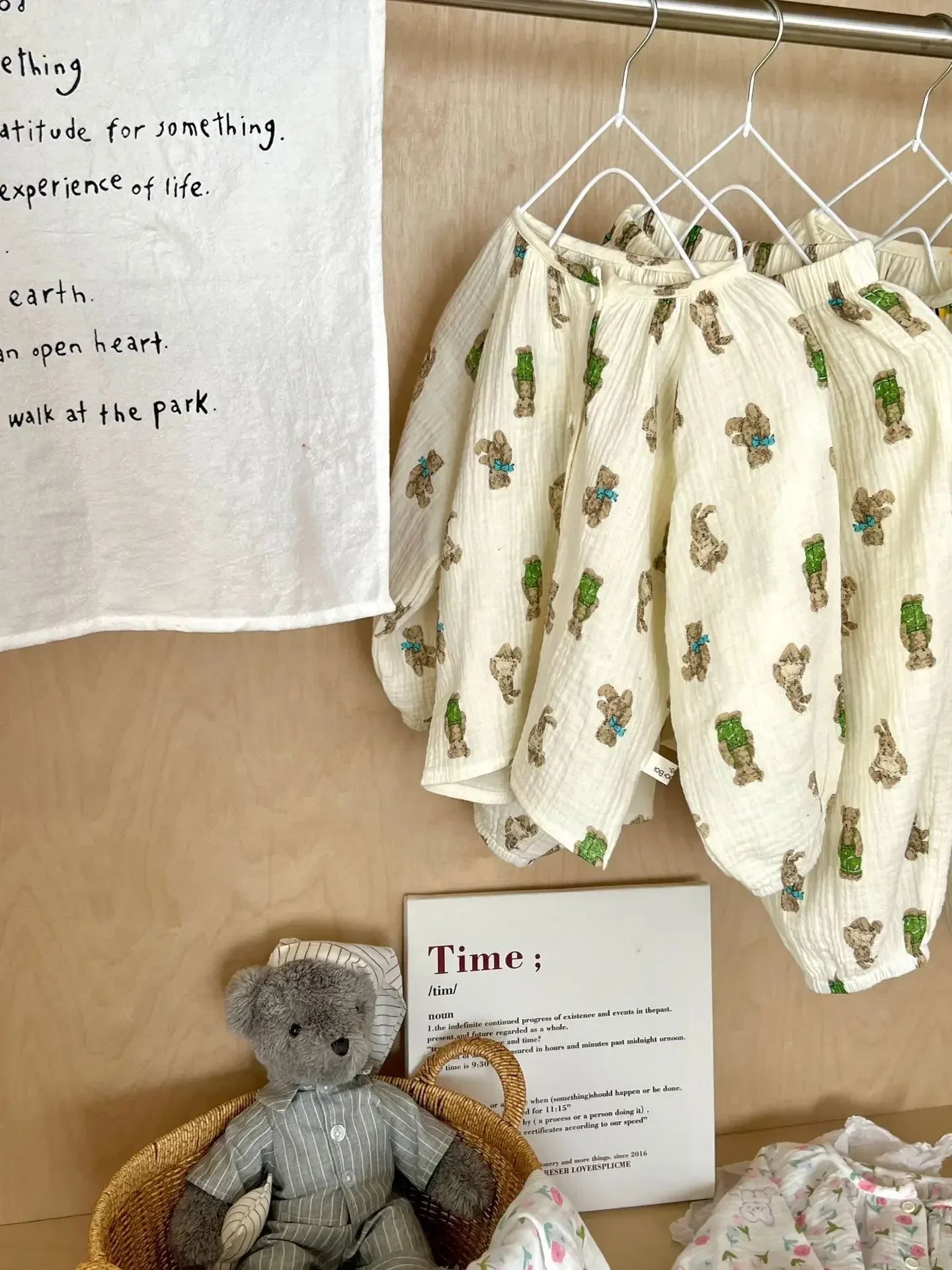 Children's Spring Grade Pajama Set Boys Girls Kids Cartoon Double Layer Gauze Home Clothing Set Baby Sleepwear Two-Piece Set