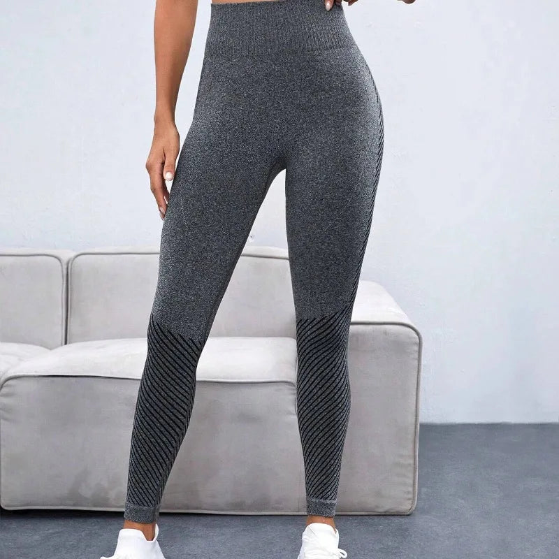 Seamless Splicing Leggings Women Fitness Leggings High Waist Elastic Hip Liftting Gym Workout Running Slim Fashion Yoga Tights