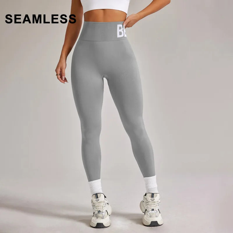 High Waist Seamless Yoga Pants Women's Fitness Running Sports Tight Long Trousers Autumn Winter Abs Inming Butt Lifting