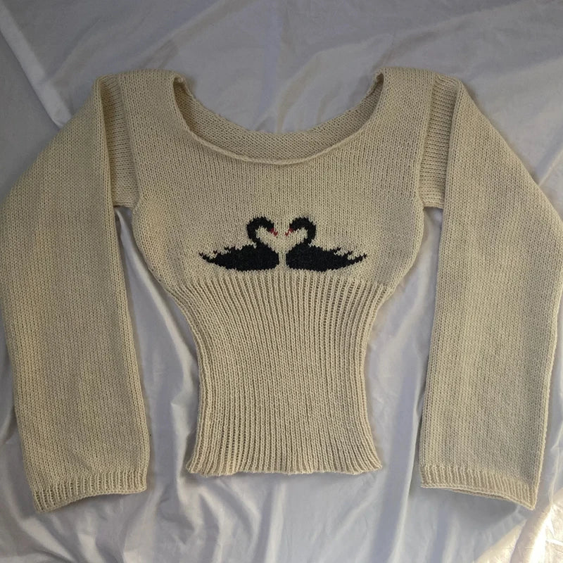 Casual retro sweater women's fashion Harajuku high street punk sweet cute fairy style American aesthetic hot girl emotional girl