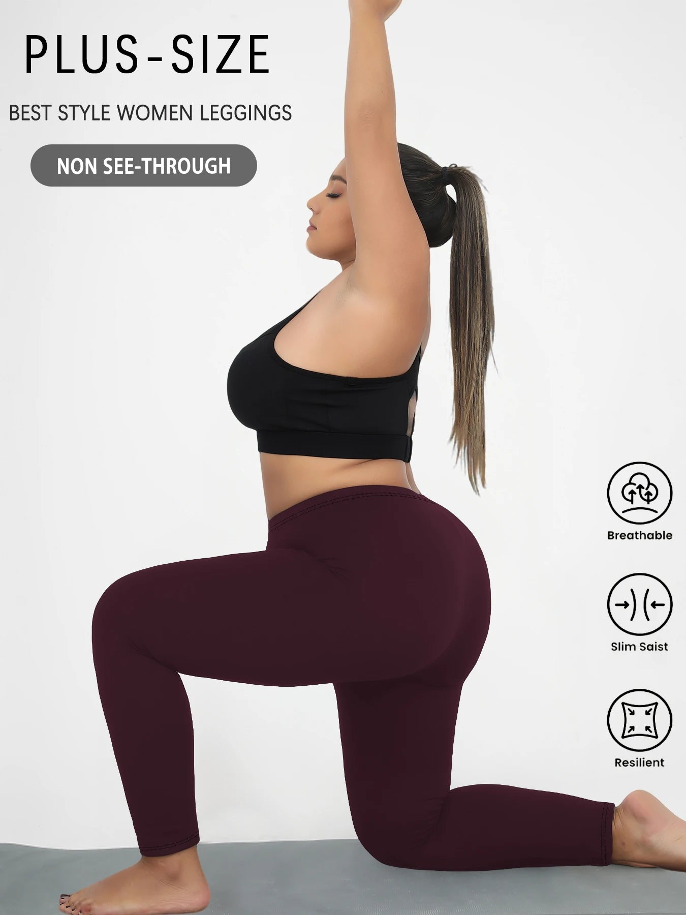 Plus Size Super Soft Sport Leggings For Women  No See Through Workout Running Yoga Athletic running Leggings