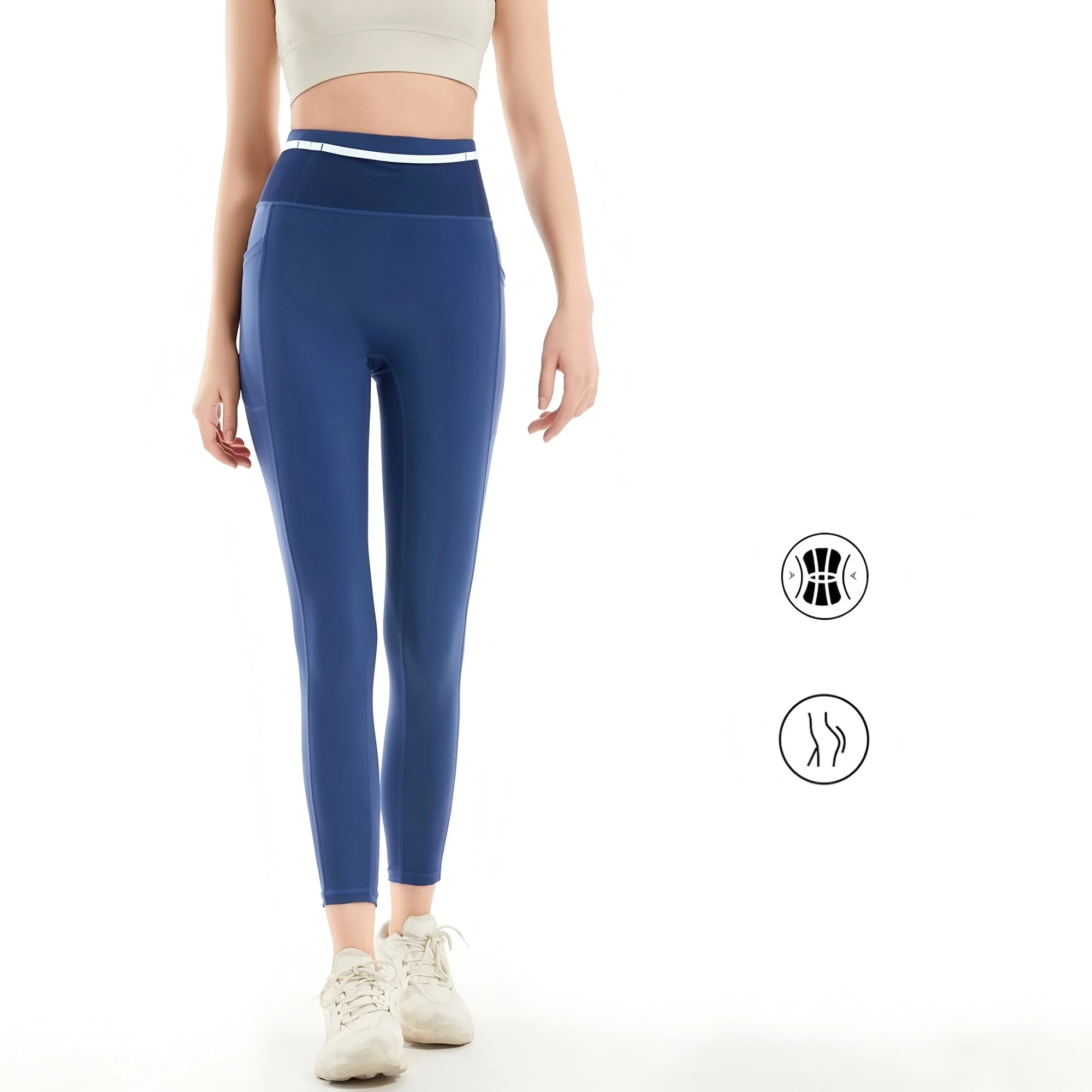 Women Winter Warmer Compression Running Pants Cycling Leggings Outdoor Sports Hiking Yoga Riding Hiking Tennis Tights Pockets