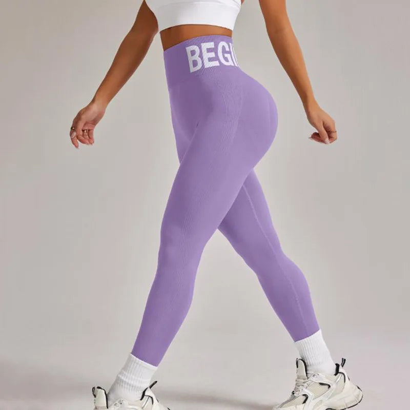 High Waist Seamless Yoga Pants Women's Fitness Running Sports Tight Long Trousers Autumn Winter Abs Inming Butt Lifting